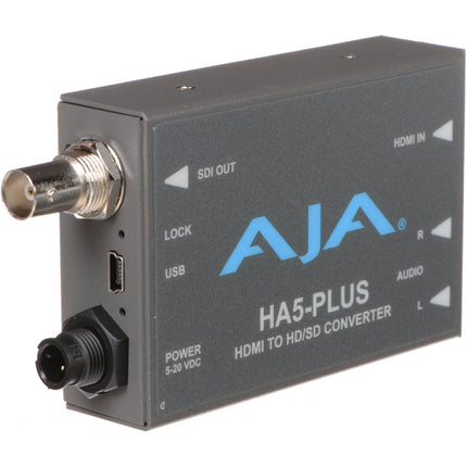 AJA HA5-Plus Mini Convertidor HDMI a 3G-SDI hasta 1080p60 4:2:2 10-Bit con Audio RCA
