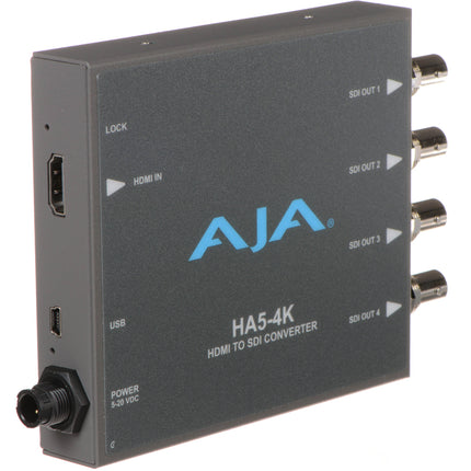AJA HA5-4K Mini Convertidor HDMI a SDI 4K 60fps 4x 3G-SDI Entrada 1.4