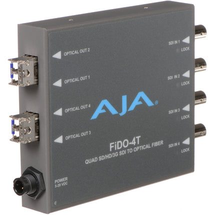 AJA FiDO Quad-Channel 3G-SDI a Fibra LC Mini Convertidor Ultra HD 4K