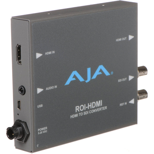 AJA ROI HDMI a SDI Mini Convertidor con Entrada HDMI Salidas SDI y HDMI y Audio Multicanal 24 bits