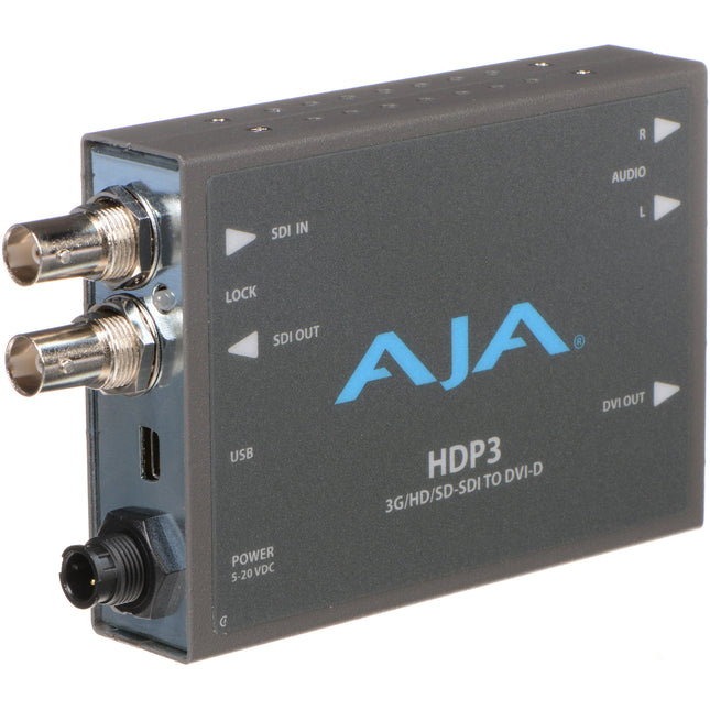 AJA HDP3 Convertidor 3G-SDI a DVI-D y Audio 1080p 1920x1200 24-Bit
