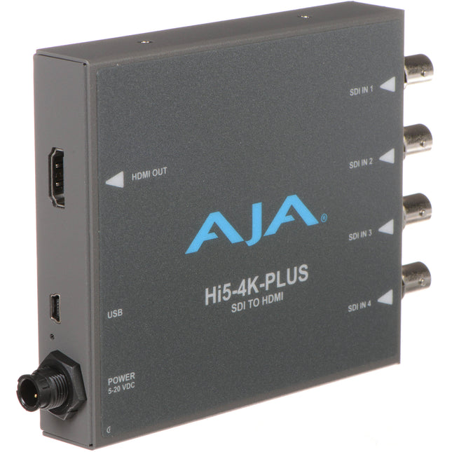 AJA Hi5-4K-Plus Convertidor de 4x 3G-SDI a HDMI 2.0 con HDR y HLG