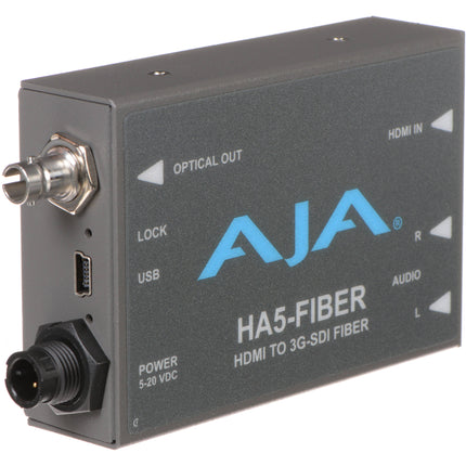 AJA HA5-Fiber Convertidor Mini HDMI a 3G-SDI Fibra 1080p60 6 mi transporte