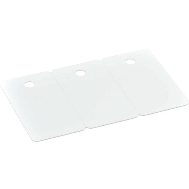 IDC CR-80/30 Tarjetas PVC 3-UP para Llaveros 500 Unidades 30 mil 3 Llaveros