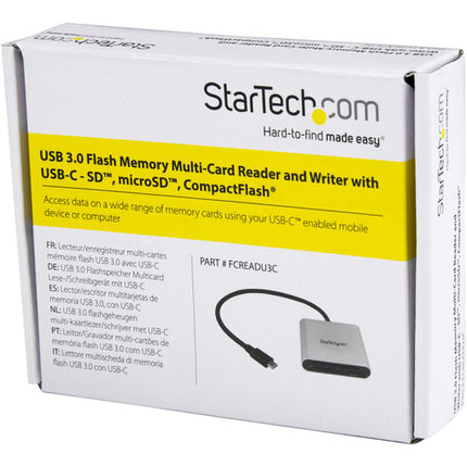 StarTech USB 3.0 Lector y Grabador de Tarjetas con USB-C y Slot microSDXC