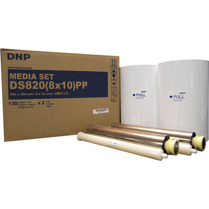DNP Pure Premium Media Digital set 8 x 10" 2 rollos 130 impresiones cada uno para DS820A