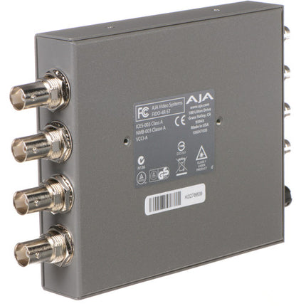 AJA FiDO Mini Convertidor de Fibra ST Quad Canal a 3G-SDI Ultra HD 4K inclusión fuente energía mundial