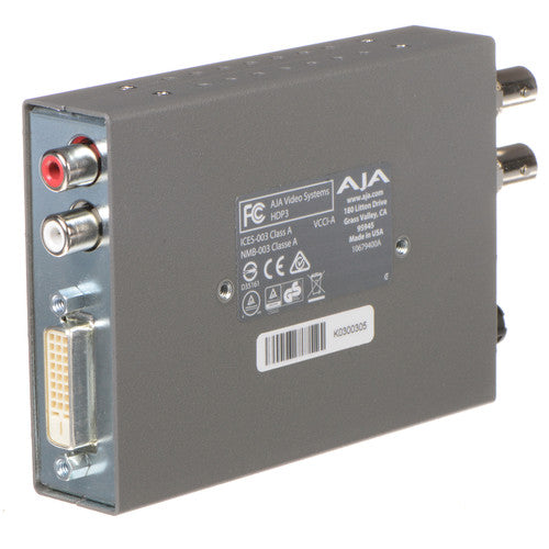 AJA HDP3 Convertidor 3G-SDI a DVI-D y Audio 1080p 1920x1200 24-Bit