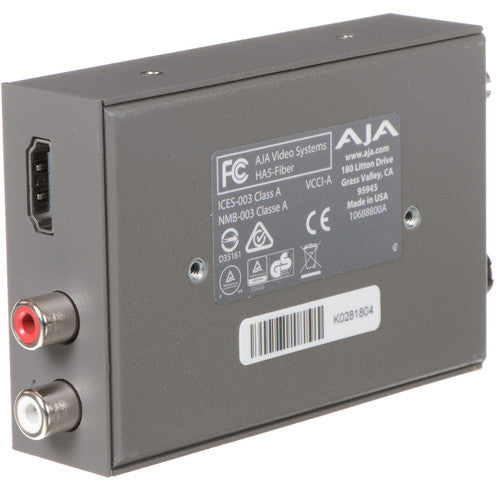 AJA HA5-Fiber Convertidor Mini HDMI a 3G-SDI Fibra 1080p60 6 mi transporte