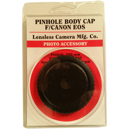 Lensless Pinhole Body Cap para Canon EF con Agujero 0.01" y Focal 2"