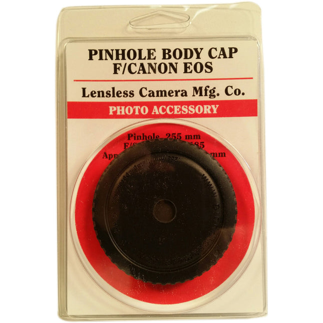 Lensless Pinhole Body Cap para Canon EF con Agujero 0.01" y Focal 2"