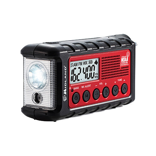 Midland ER310 Radio de Emergencia con Alerta Climática 130 Lúmenes y Batería 2600mAh