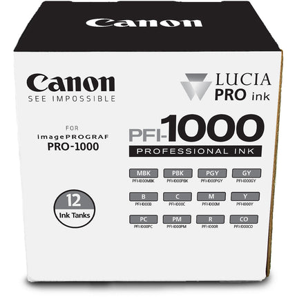 Canon PFI-1000 LUCIA PRO Kit de Tinta 12 Tanques 80mL para impresora