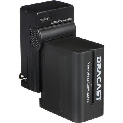 Dracast Kit Batería NP-F 6600mAh de Litio y Cargador 1 Año Garantía