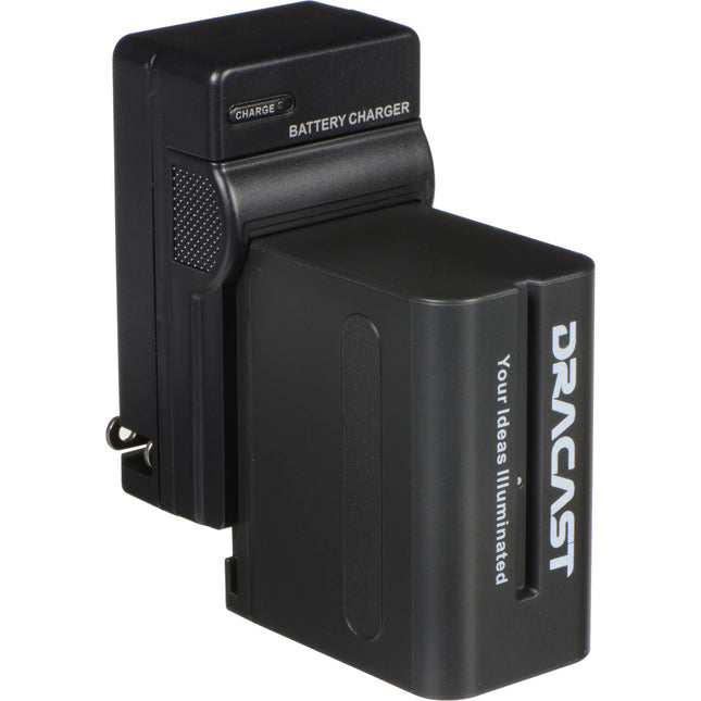 Dracast Kit Batería NP-F 6600mAh de Litio y Cargador 1 Año Garantía