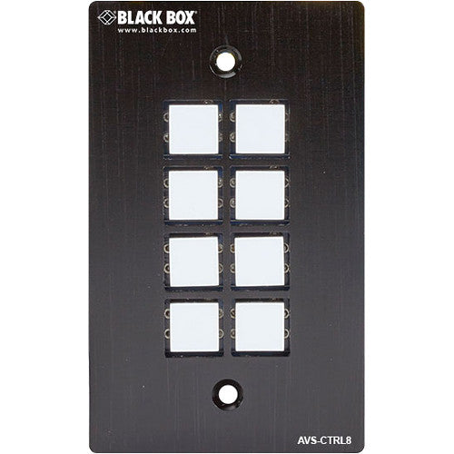 Black Box Panel de Control de Pared RS-232 8 Botones para AV y KVM