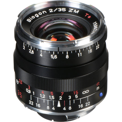 ZEISS Biogon T* 35mm f/2 ZM lente manual 43mm filtro 2.3 ft enfoque mínimo