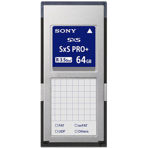 Sony 64GB SxS PRO+ E Series Tarjeta de Memoria 440MBs Lectura 400MBs Escritura