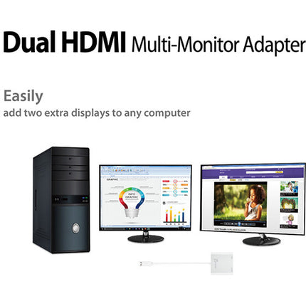 j5create Adaptador USB 3.1 Gen 1 a Doble HDMI Multi Monitor 4K UHD 3840x2160