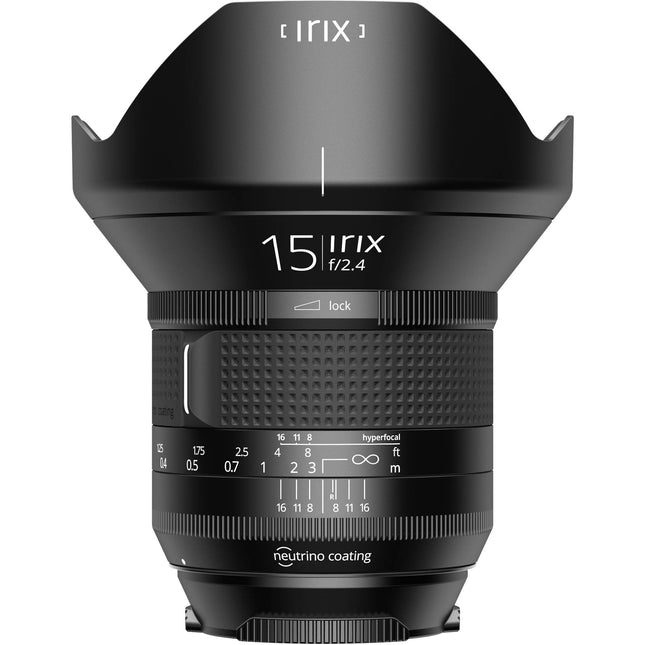 IRIX 15mm f/2.4 Firefly objetivo para Nikon F con apertura f22 y enfoque manual