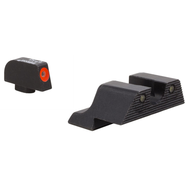 Trijicon Glock HD XR Juego de Mira Nocturna Disco Frontal Naranja Tubos de Tritio Verde