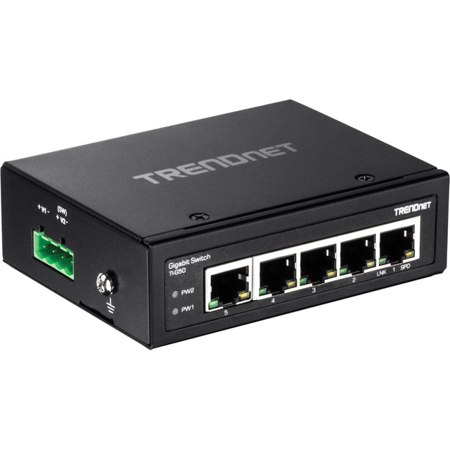 TRENDnet TI-G50 Switch Industrial Gigabit 5 Puertos 10 Gbps DIN-Rail