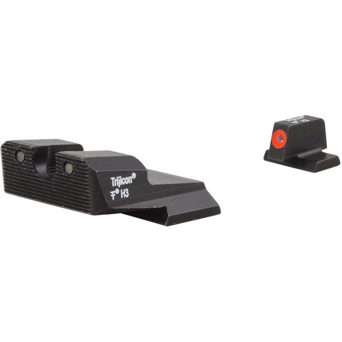 Trijicon Smith & Wesson M&P HD XR Juego de Mirillas Nocturnas Anaranjadas Vista Delantera Estrecha U-Notch Vista Trasera Compatible FNS FN NP40
