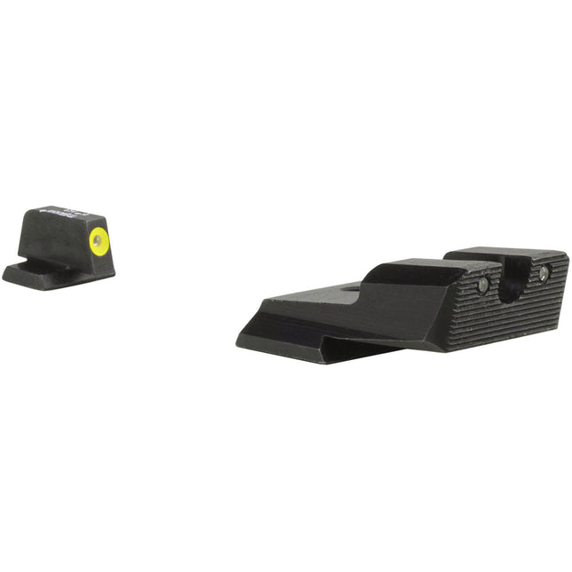 Trijicon Smith & Wesson Shield HD XR Juego de Mira Nocturna Anillo Frontal Amarillo Focos Tritio 12 Años Compatible .40 .45 9mm