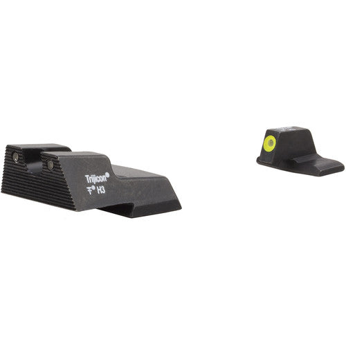 Trijicon H&K HD XR Juego de miras nocturnas con anillo amarillo y lámparas verde Tritio garantizadas 12 años