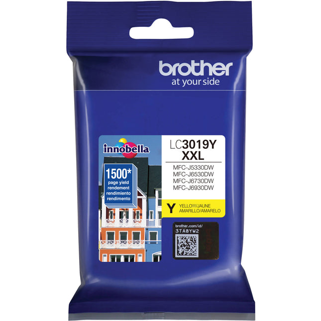 Brother LC3019Y Cartucho de Tinta Amarilla Super Rendimiento XXL para Impresoras MFC-J5330DW MFC-J6530DW MFC-J6930DW