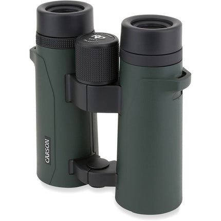 Carson 10x42 RD Prismáticos verdes BAK4 Ángulo 61° impermeables