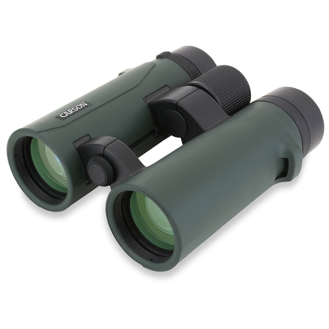 Carson 10x42 RD Prismáticos verdes BAK4 Ángulo 61° impermeables