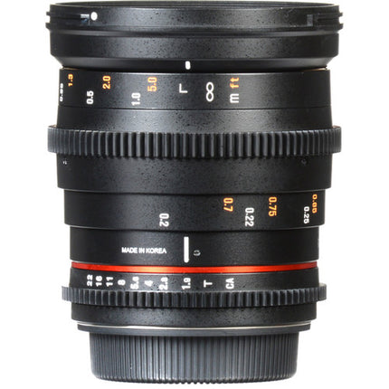 Rokinon 20mm T1.9 Objetivo Cine para Micro Cuatro Tercios 56.1° AOV