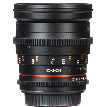 Rokinon 20mm T1.9 Objetivo Cine para Micro Cuatro Tercios 56.1° AOV