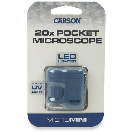 Carson MicroMini Microscopio de Bolsillo 20x con LEDs y Llavero