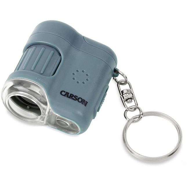 Carson MicroMini Microscopio de Bolsillo 20x con LEDs y Llavero