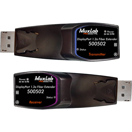 MuxLab DisplayPort 1.2a Extensor de Fibra WQUXGA Kit 330 pies