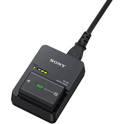 Cargador Sony BC-QZ1 para batería NP-FZ100 con indicador LED y cable AC desmontable