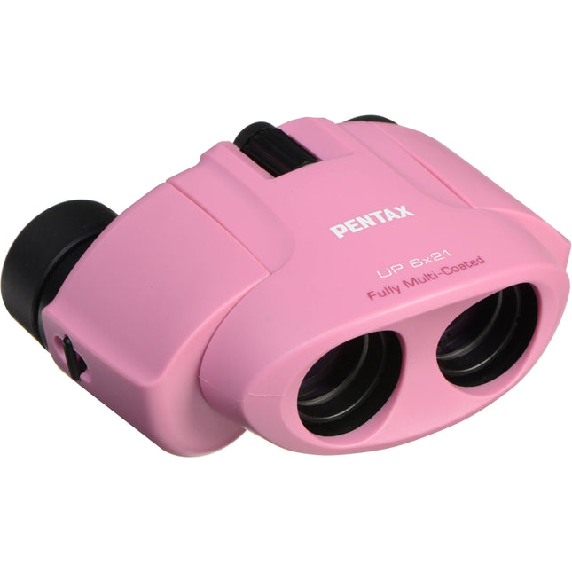 Pentax 8x21 U-Series UP Prismáticos con lentes asféricas y estuche rosa
