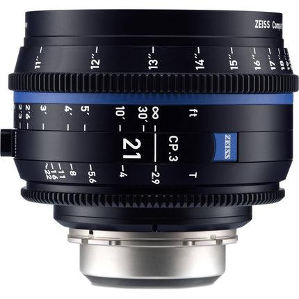 ZEISS CP.3 21mm T2.9 Objetivo Prime Compacto Montura Canon EF pies Apertura T2.9 a T22
