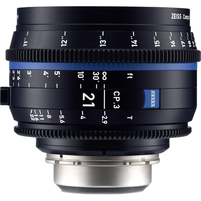 ZEISS CP.3 21mm T2.9 Objetivo Prime Compacto Montura Canon EF pies Apertura T2.9 a T22