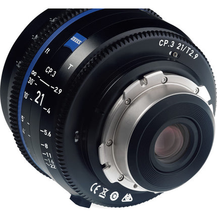ZEISS CP.3 21mm T2.9 Objetivo Prime Compacto Montura Canon EF pies Apertura T2.9 a T22