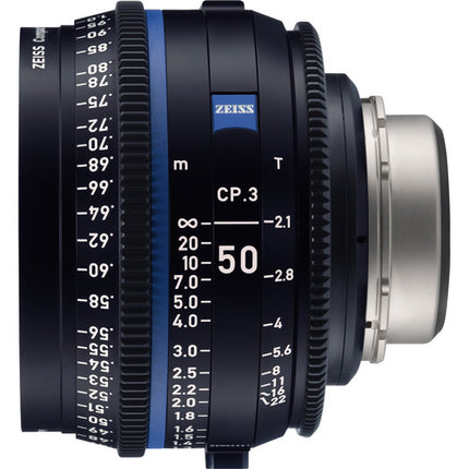 ZEISS CP.3 50mm T2.1 Objetivo Prime Compacto PL Montura en Pies