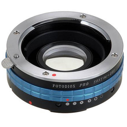 FotodioX Pro Adaptador de Montura para Lentes Sony A a Canon EF con Control de Iris y Corrección 1.4x