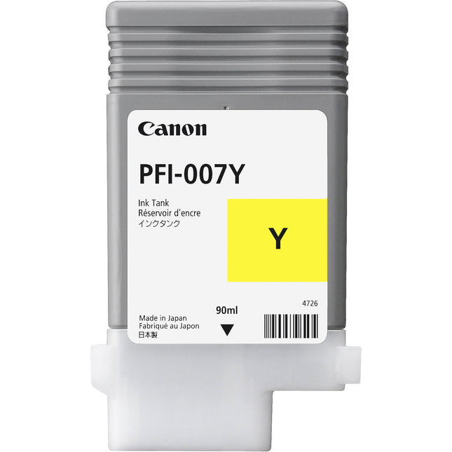 Canon PFI-007Y Tinta Amarilla 90mL para Impresora de Inyección de Tinta