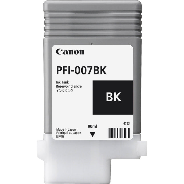 Canon PFI-007BK Tanque de Tinta Negra 90mL para Impresora iPF670E