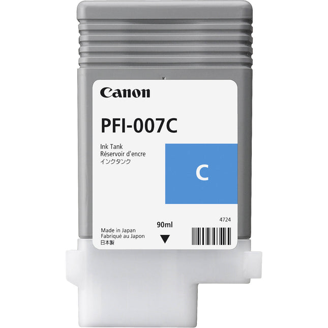 Canon PFI-007C Tinte Cyan 90mL para Impresora Inkjet imagePROGRAF iPF670E