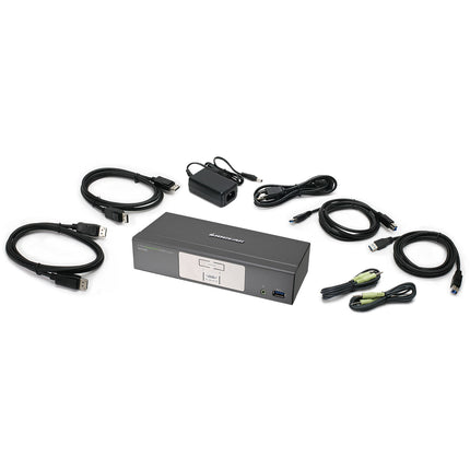 IOGEAR Switch KVMP 2 Puertos DisplayPort USB 3.0 4K 3840x2160