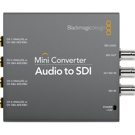 Blackmagic Design Audio to SDI Mini Converter con 4 entradas de audio y SDI redundante