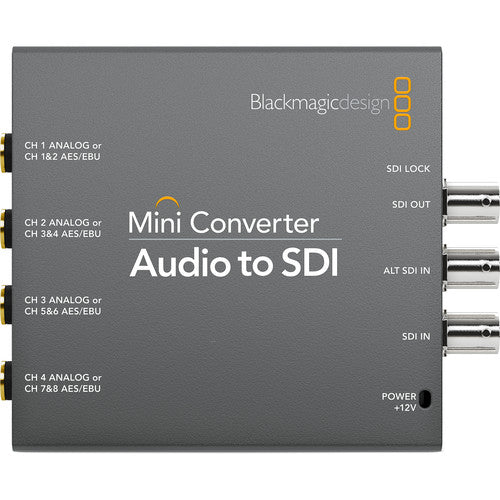 Blackmagic Design Audio to SDI Mini Converter con 4 entradas de audio y SDI redundante